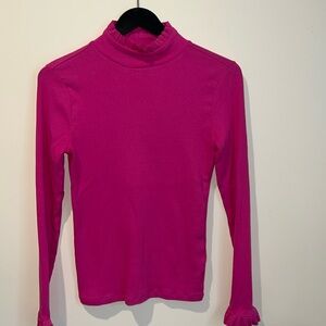 J Crew women’s hot pink mock neck size small